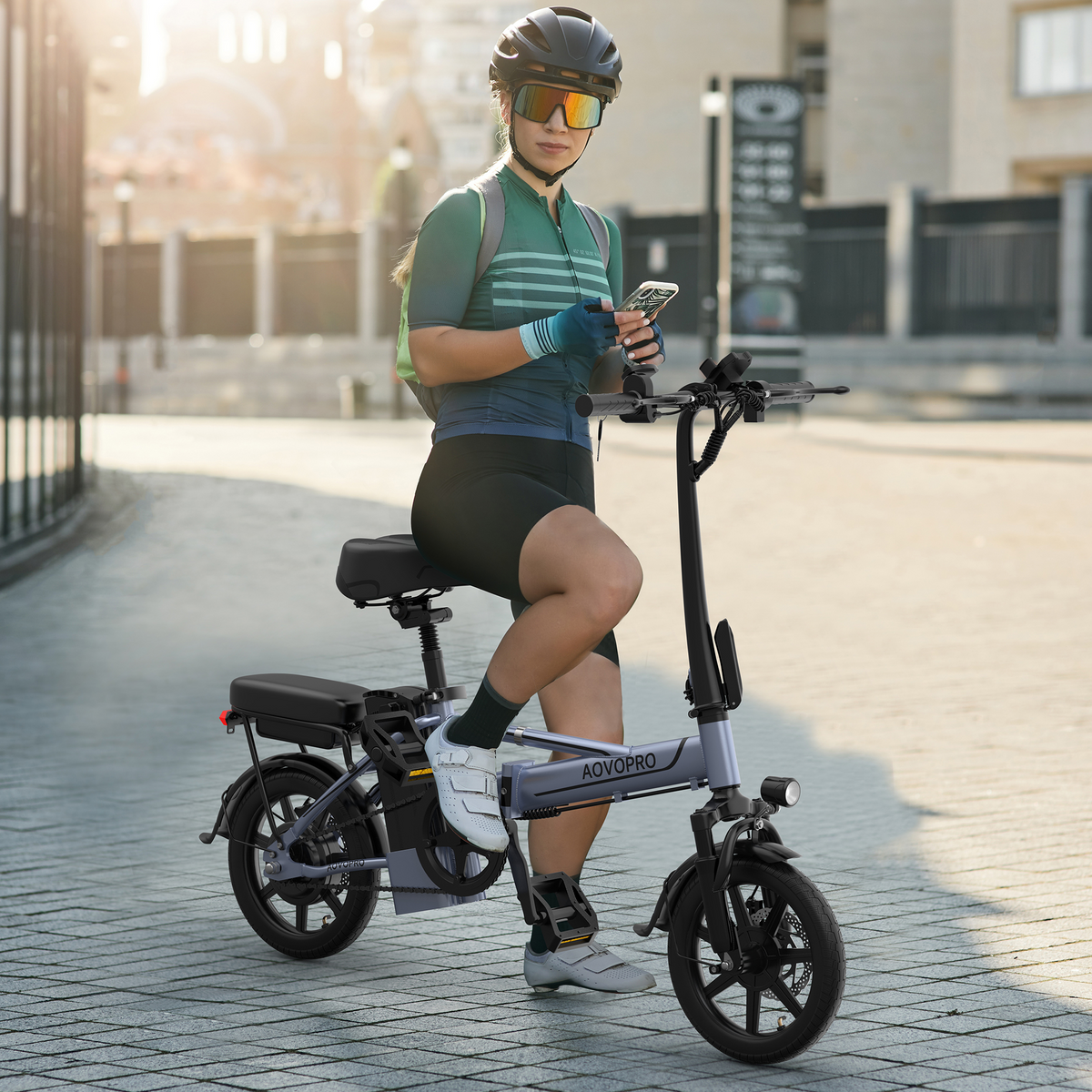 AOVOPRO EB60 elektriskais velosipēds 10Ah 500W