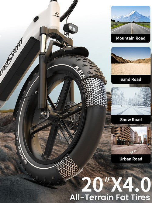 ONESPORT OT08 elektriskais velosipēds 500W motors, 48V 18Ah