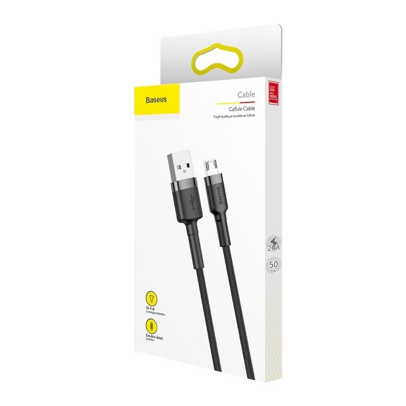 Baseus Cafule Micro USB cable 2.4A 1m (Gray + Black)