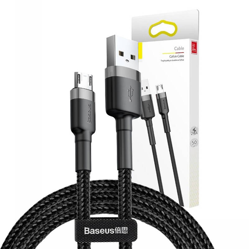 Baseus Cafule Micro USB cable 2.4A 1m (Gray + Black)