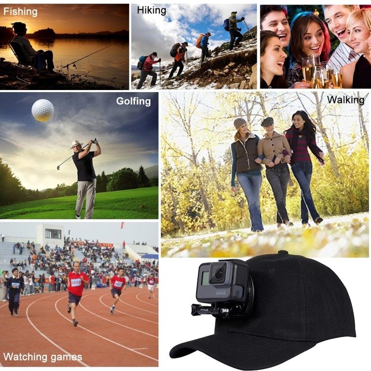 Puluz cap with sports camera mount (DJI, GoPro, Insta360)