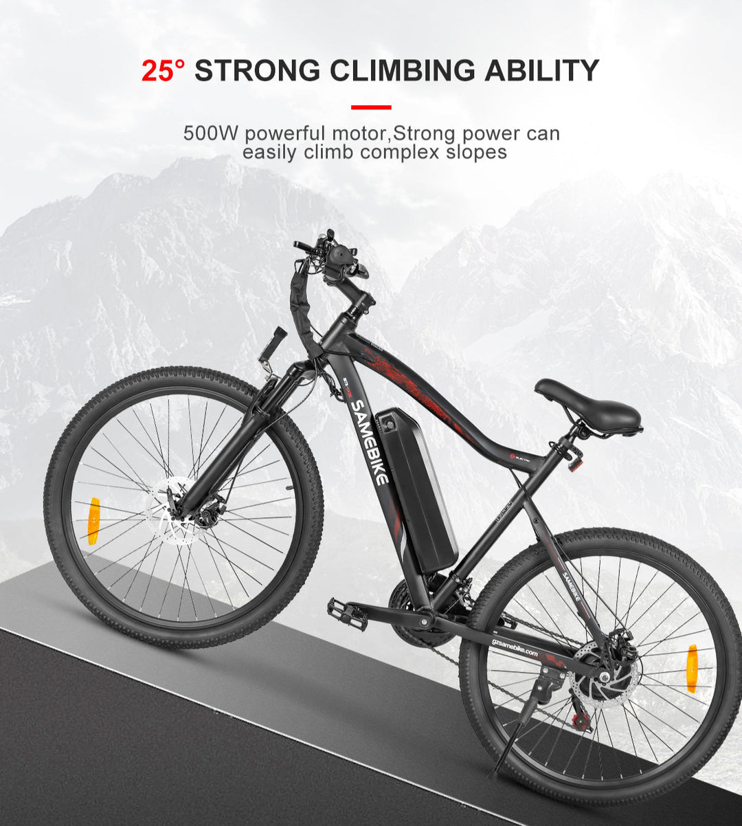 Samebike SY26-II elektriskais kalnu velosipēds