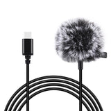 Jack Puluz tie microphone with clip PU425 1.5m USB-C