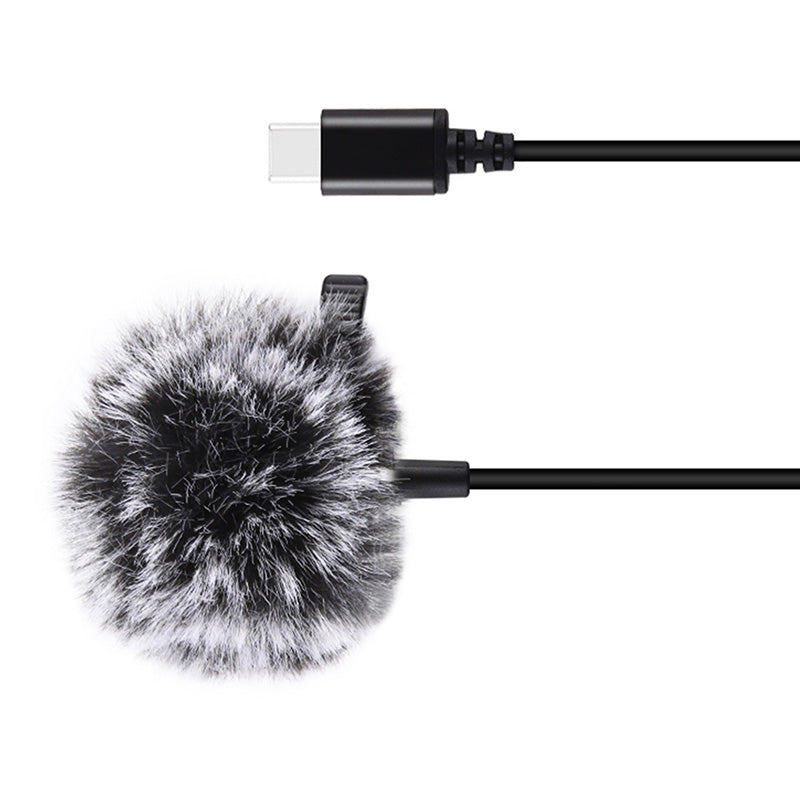 Jack Puluz tie microphone with clip PU425 1.5m USB-C