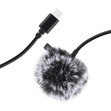 Jack Puluz tie microphone with clip PU425 1.5m USB-C