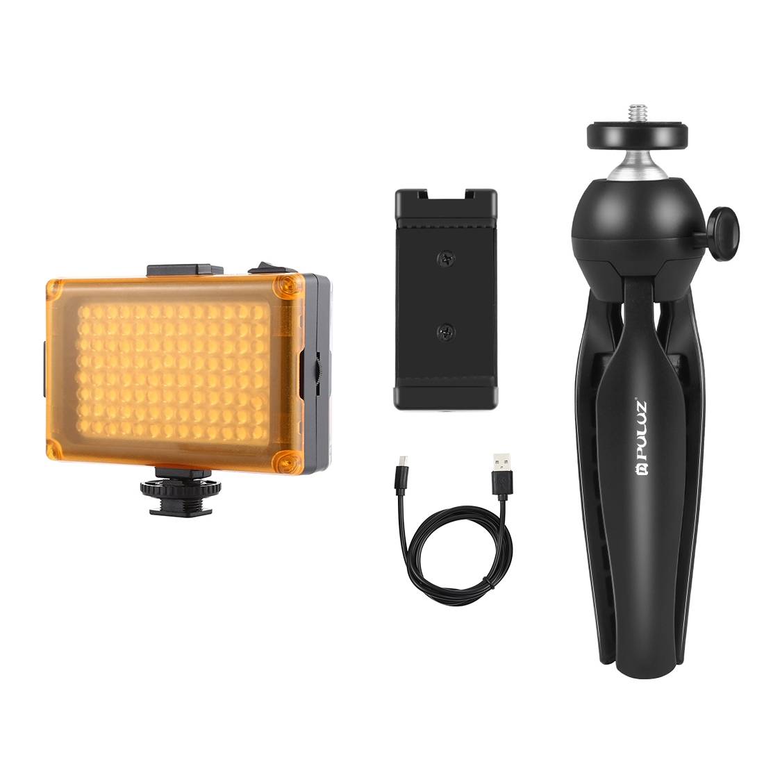 Puluz live recording set tripod + LED lamp + phone clip PKT3131B
