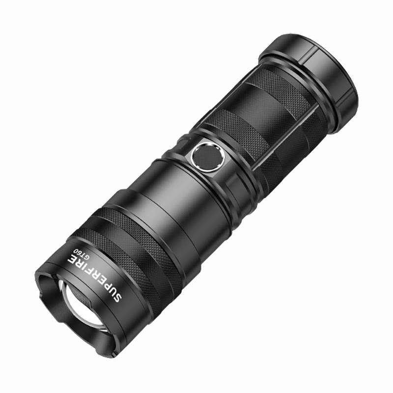 Superfire GT60 flashlight - 2600 lm, 2 modes, USB-C