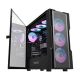 Darkflash DK431 Mesh computer case (black) + 4 ARGB fans
