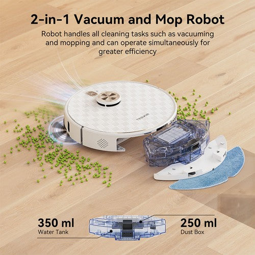 Tesvor S8 Pro 2 vienā robots putekļsūcējs ar mitrās uzkopšanas funkciju 6000 Pa