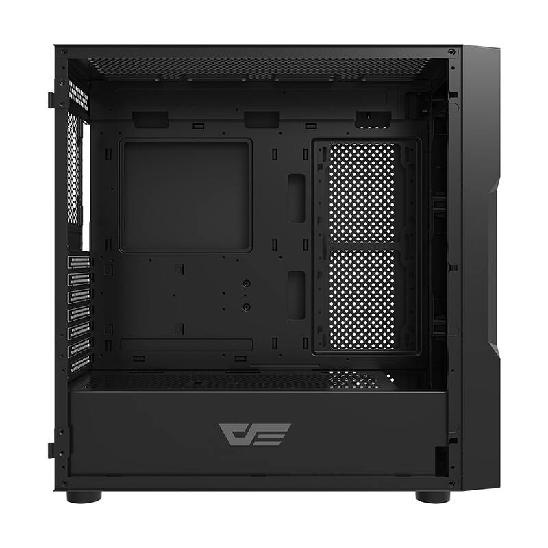 Darkflash DK431 Glass computer case (black) + 4 RGB fans
