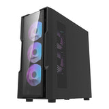 Darkflash DK431 Glass computer case (black) + 4 RGB fans