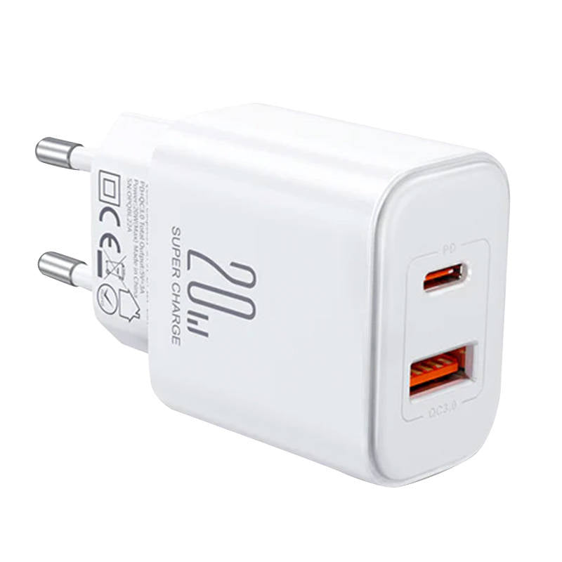 Charger Joyroom JR-TCF05 Flash, 20W + C to L Cable 1m (White)