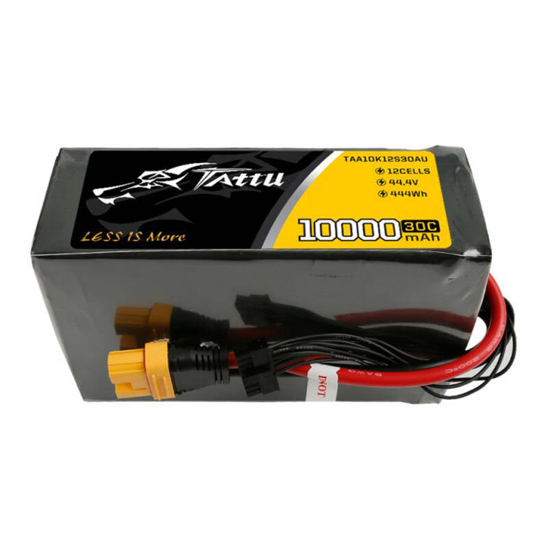 Tattu 10000mAh 44.4V 30C 12S1P Lipo Battery Pack with AS150U Plug
