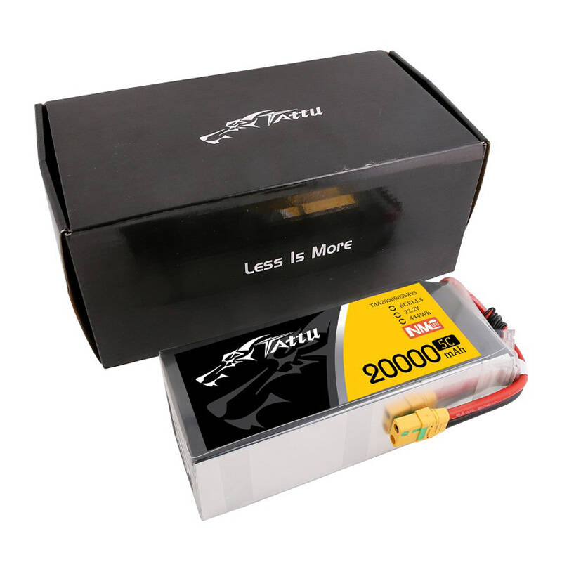 Tattu NMC 20000mAh 22.2V 5C 6S1P Lipo Battery Pack with XT90-S plug