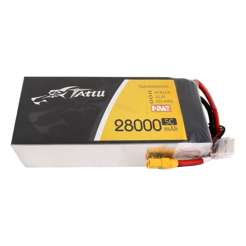 Tattu NMC 28000mAh 22.2V 5C 6S1P Lipo Battery Pack with XT90-S plug