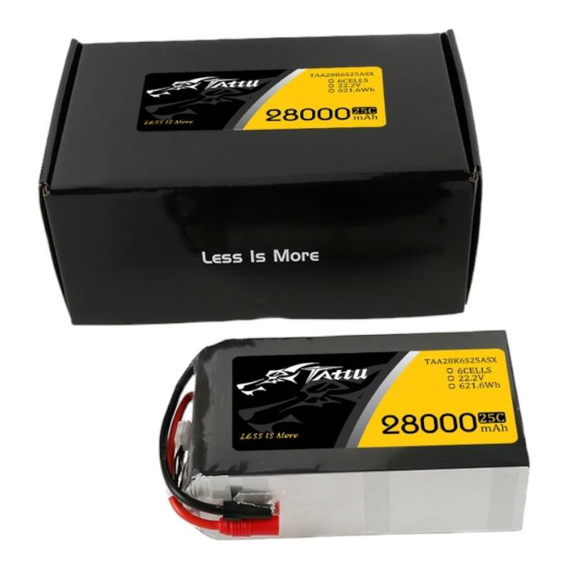 Tattu 28000mAh 22.2V 25C 6S1P Lipo Battery Pack with AS150+XT150