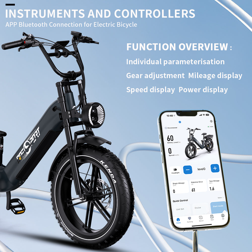 Oneport OT08 Pro pilnas amortizācijas elektriskais velosipēds 18Ah 2x