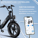 Oneport OT08 Pro pilnas amortizācijas elektriskais velosipēds 18Ah 2x