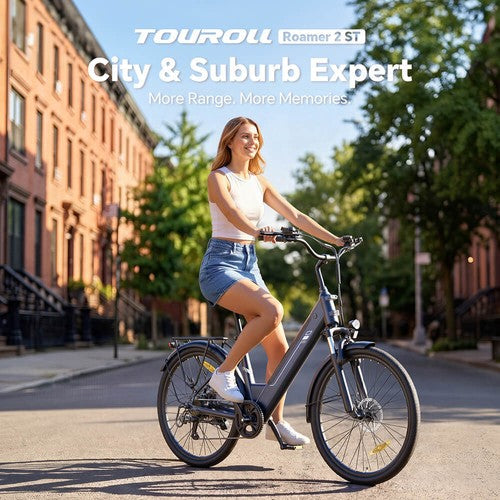 Touroll Roamer 2 ST Step-Thru elektriskais velosipēds, 250W motors, 36V 15.6Ah