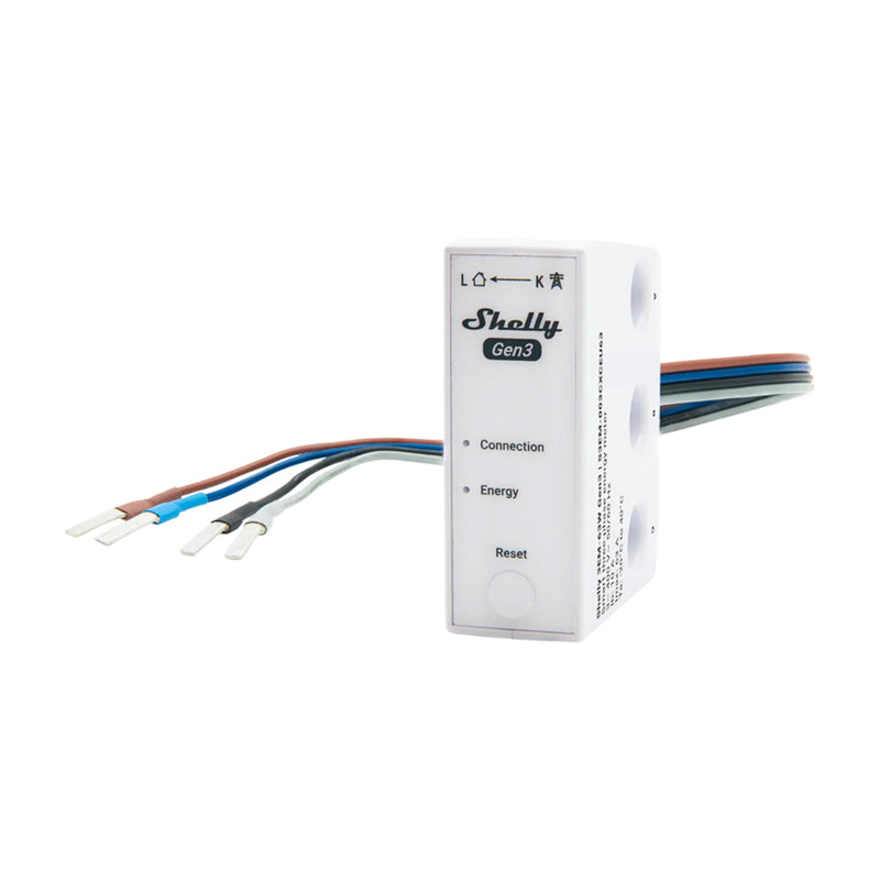 Shelly 3EM-63W Gen3 1/3-channel WiFi energy meter (wired model)