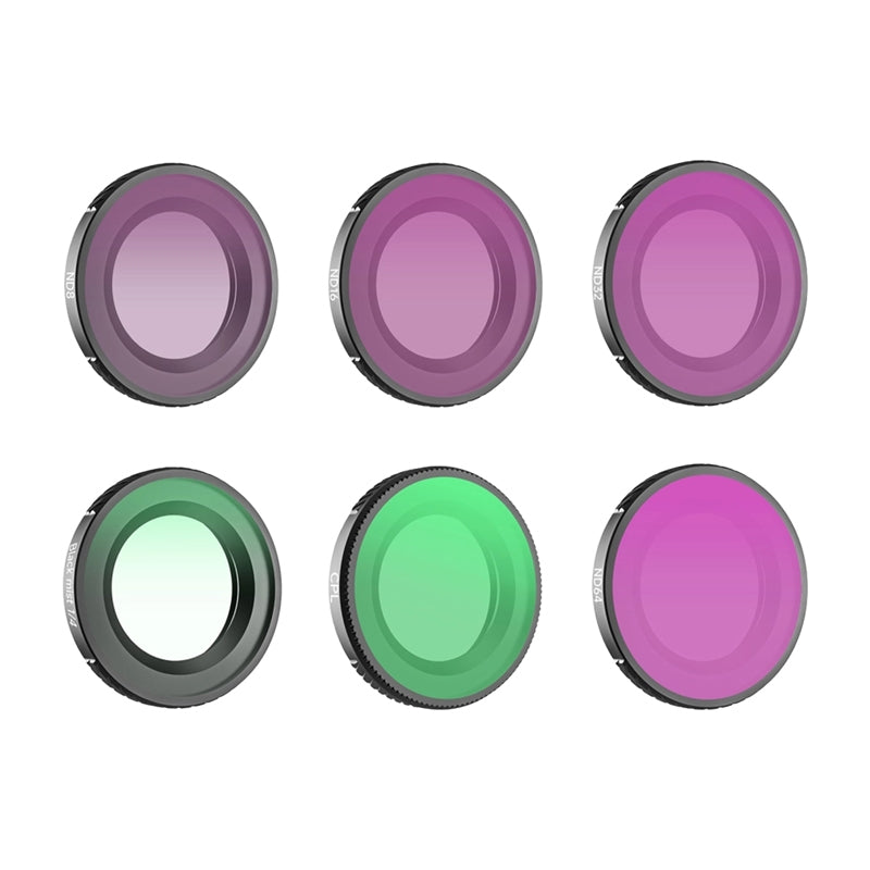 Set of 6 Sunnylife 1/4 Black Mist + CPL + ND8 + ND16 + ND32 + ND64 filters for Osmo Nano