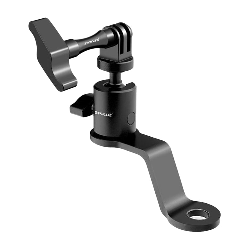 PULUZ Aluminum Motorcycle Mirror Camera Mount (Black)