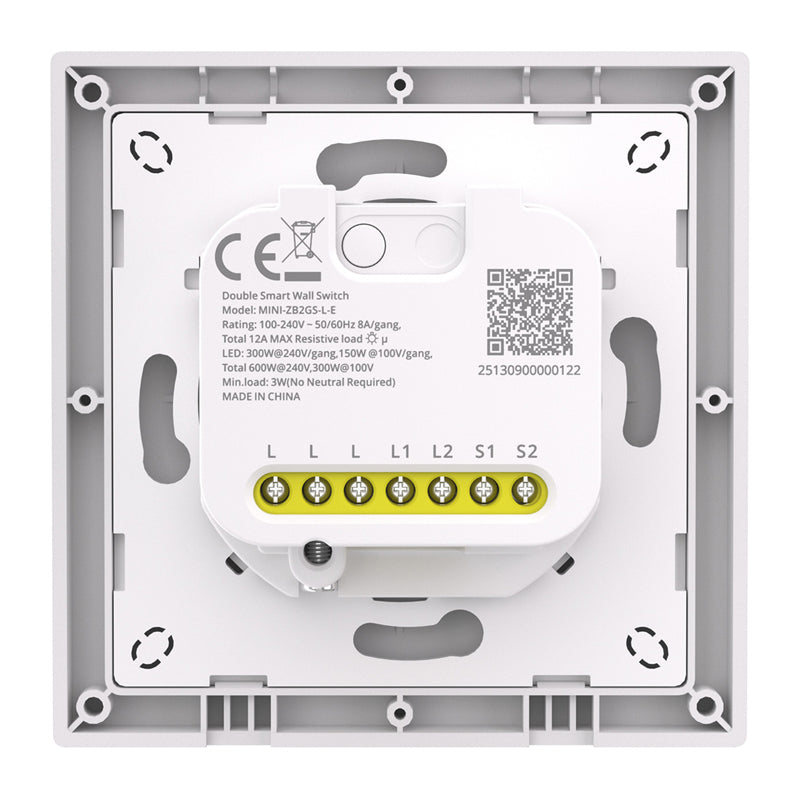 SONOFF MINI-ZB2GSL-E ZigBee two-channel wall switch without nat.