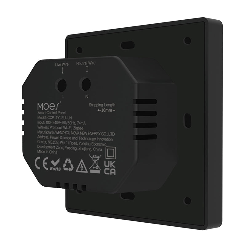MOES CCP-TY-LN Wi-Fi/ZigBee Control Panel with 4" LCD Display