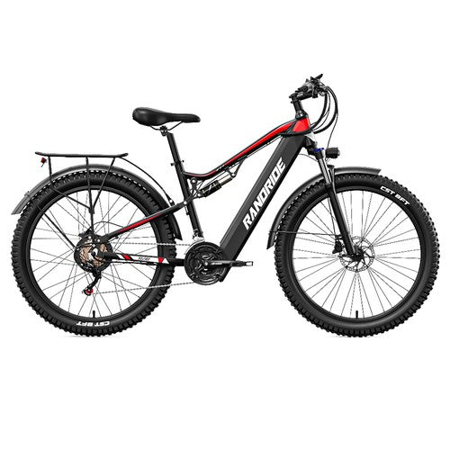 RANDRIDE YG90B elektriskais velosipēds 1000 W motors 45 km/h maks. ātrums 48 V 17 Ah
