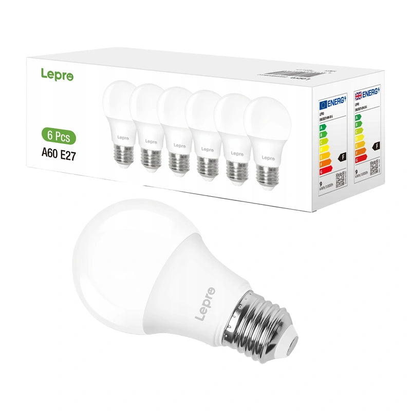 LED bulb LEPRO 100090-DW-EU-6 E27 A60 8.5W (60W) 806 lm 6500 K cool 180° 6 pieces