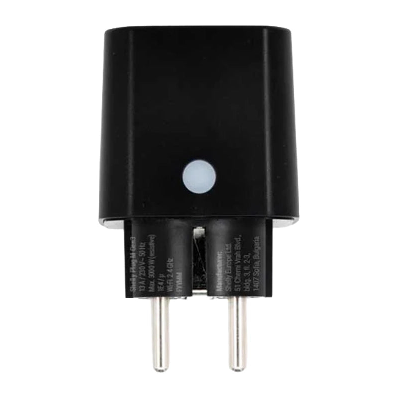 Shelly Plug M Gen3 Smart Outlet (Black)