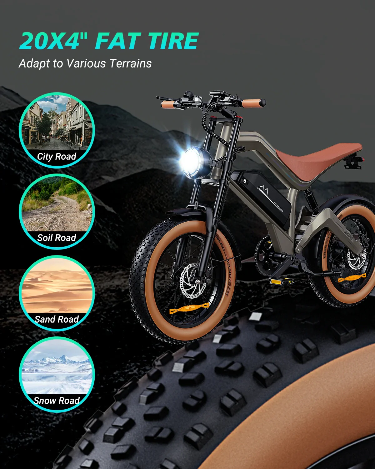 DYU M20 elektriskais velosipēds 750W