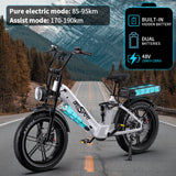 Oneport OT08 Pro pilnas amortizācijas elektriskais velosipēds 18Ah 2x