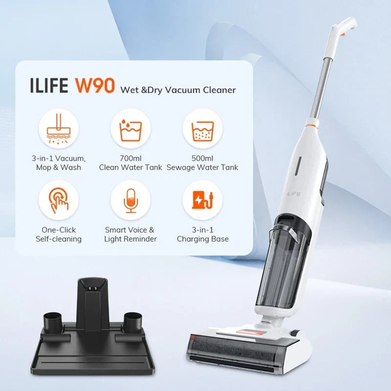 LIFE W90 bezvadu mitrās un sausās uzkopšanas putekļsūcējs