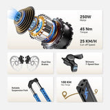 Touroll Roamer 2 ST Step-Thru elektriskais velosipēds, 250W motors, 36V 15.6Ah