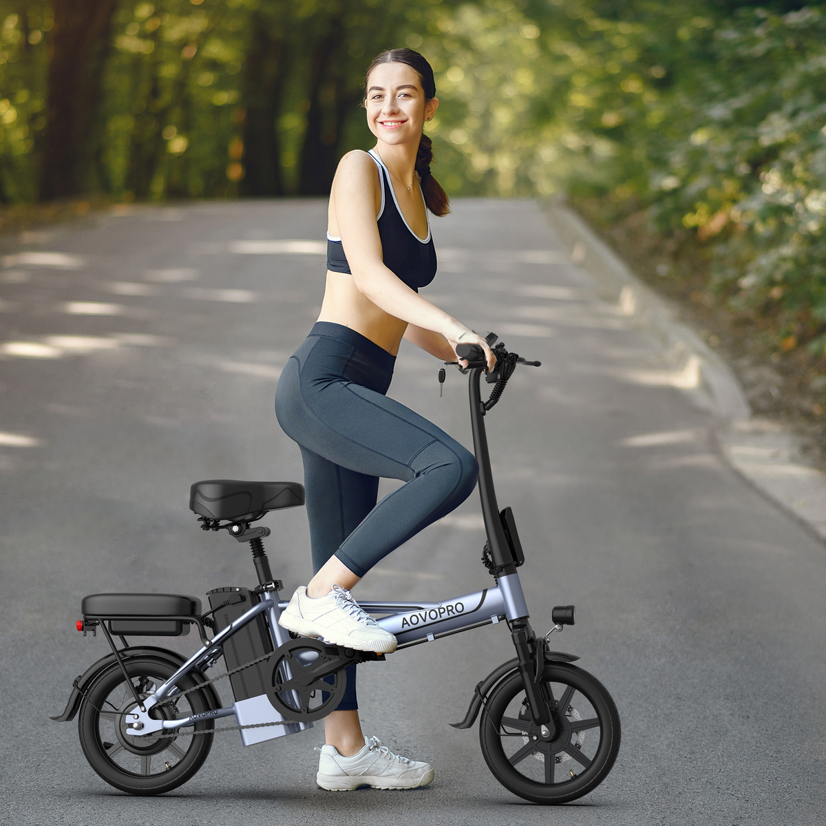 AOVOPRO EB60 elektriskais velosipēds 10Ah 500W