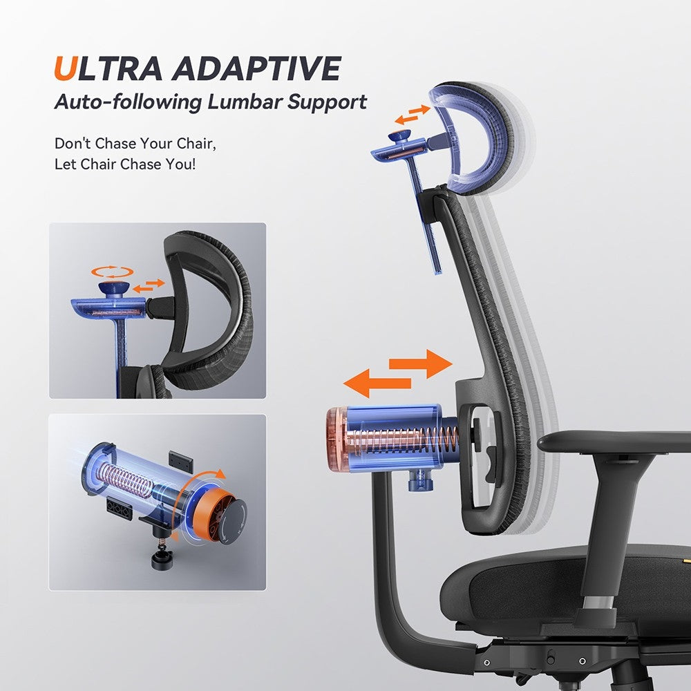 NEWTRAL MagicH-BPro ergonomisks krēsls ar kāju balstu