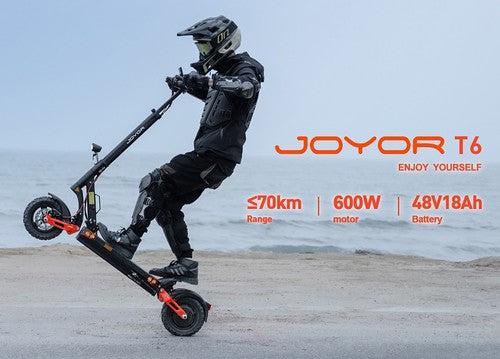 Joyor T6 elektriskais skrejritenis, 600 W motors, 48 V 18 Ah
