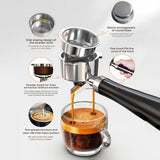 HiBREW H10B espresso kafijas automāts, 20 bāru ekstrakcijas spiediens