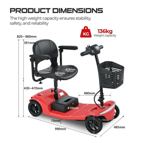 "Sweetrich S2" mobilitātes skūteris 250W l