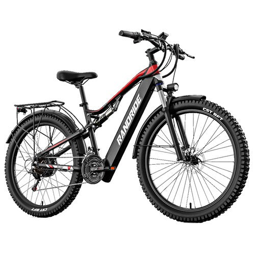 RANDRIDE YG90B elektriskais velosipēds 1000 W motors 45 km/h maks. ātrums 48 V 17 Ah