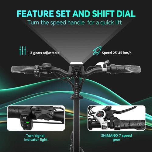 DRVETION AT20 Pro elektriskais velosipēds, 750 W BAFANG motors