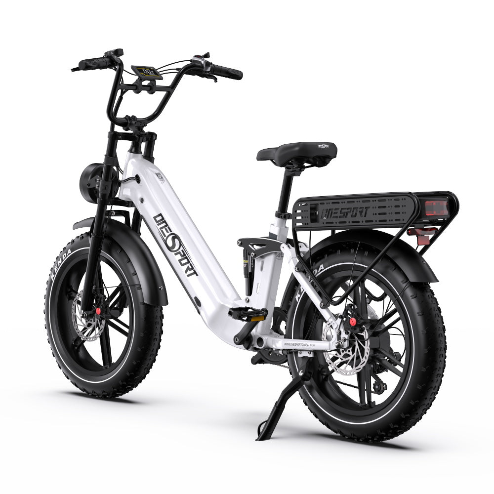 Oneport OT08 Pro pilnas amortizācijas elektriskais velosipēds 18Ah 2x