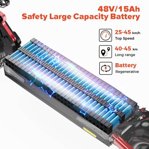 iScooter iX4 Elektriskais skrejritenis 800W motors 45km/h 48V 15Ah