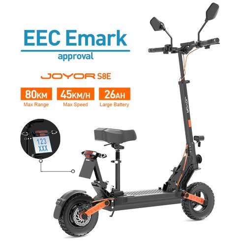 Joyor S8E elektriskais skrejritenis 800W motors, 48V, 26 Ah