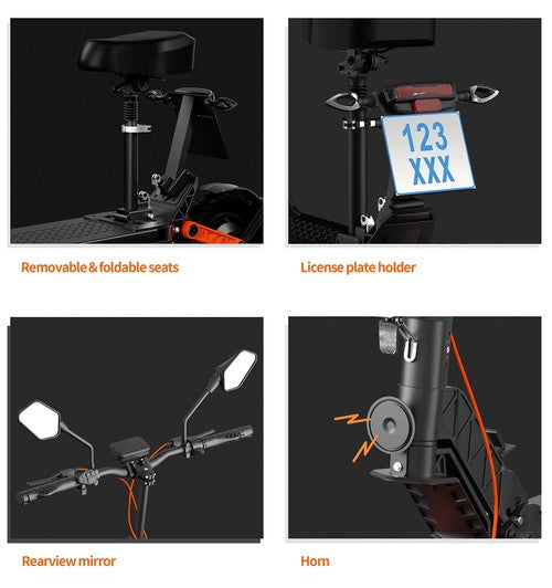Joyor S8E elektriskais skrejritenis 800W motors, 48V, 26 Ah