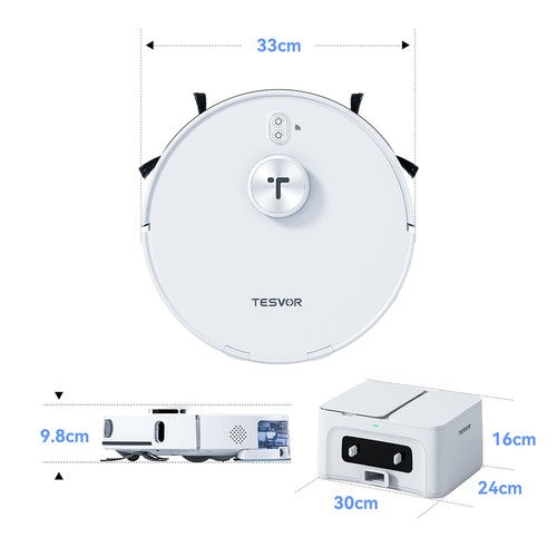 Tesvor S8 Max putekļsūcējs robots 8000 Pa
