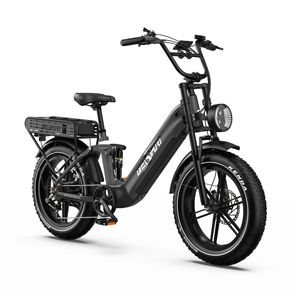 Oneport OT08 Pro pilnas amortizācijas elektriskais velosipēds 18Ah 2x