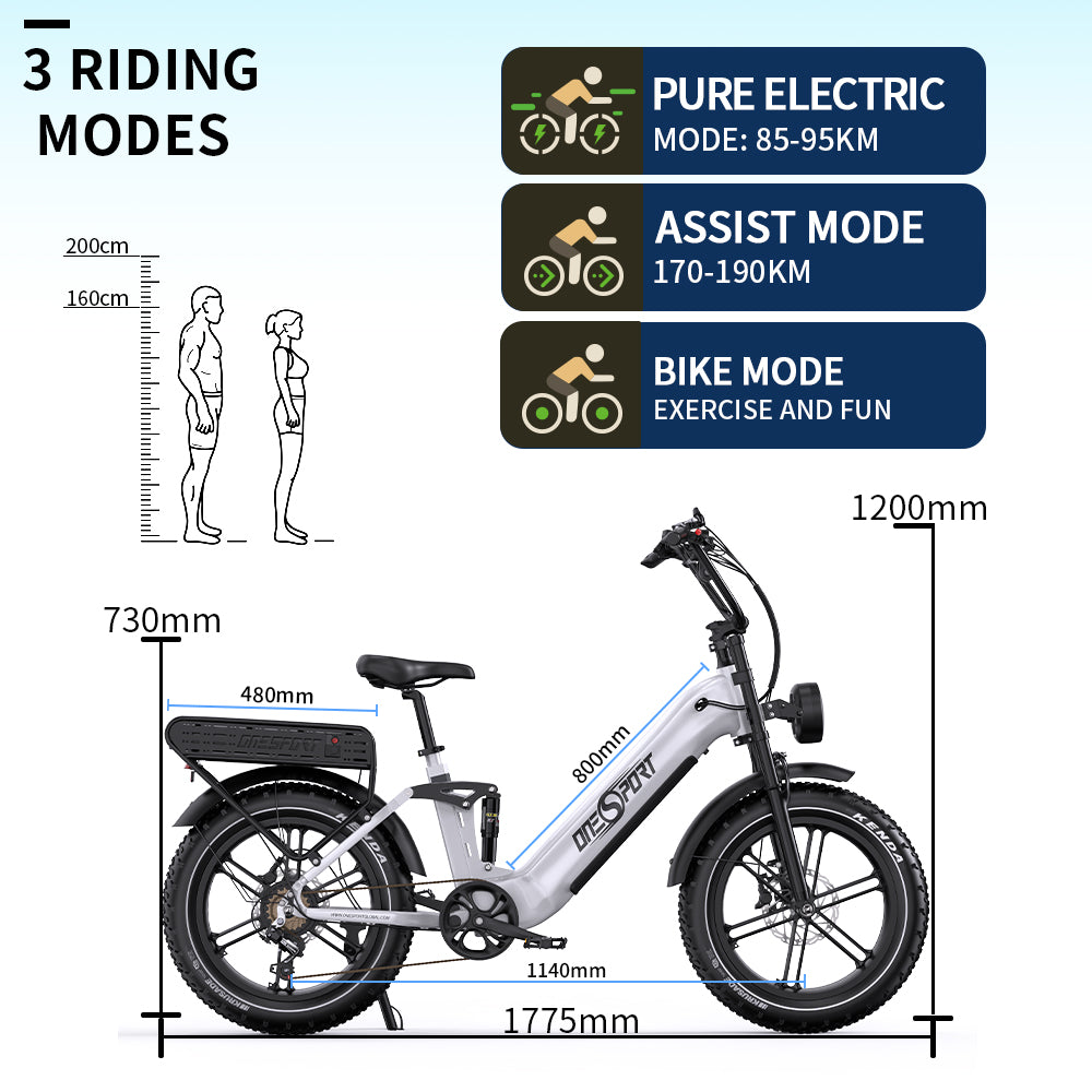 Oneport OT08 Pro pilnas amortizācijas elektriskais velosipēds 18Ah 2x